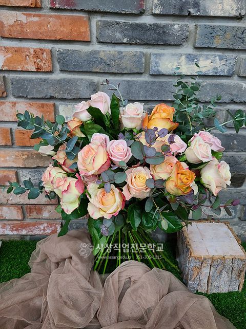 트랜드꽃다발, 꽃바구니 상품제작 4회차 수업